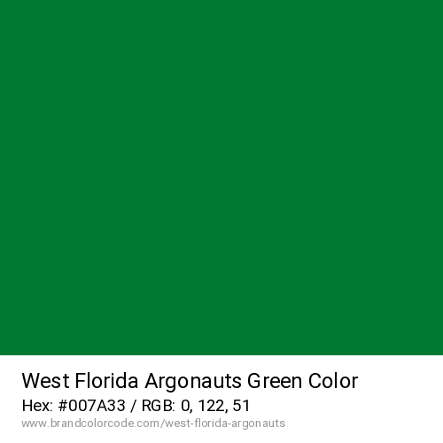 West Florida Argonauts's Green color solid image preview