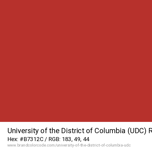 University of the District of Columbia (UDC)'s Red color solid image preview