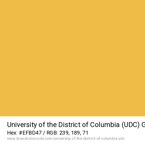 University of the District of Columbia (UDC)'s Gold color solid image preview