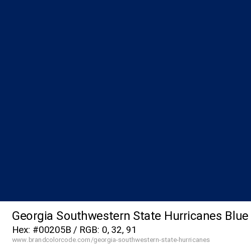 Georgia Southwestern State Hurricanes's Blue color solid image preview