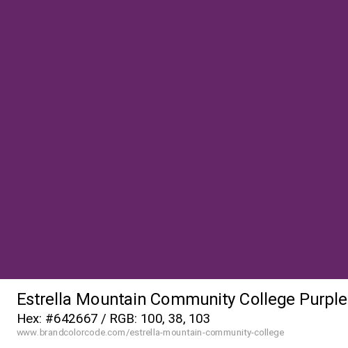 Estrella Mountain Community College's Purple color solid image preview