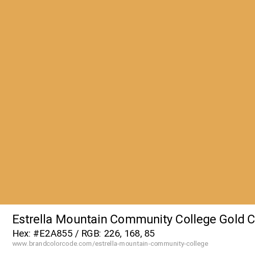 Estrella Mountain Community College's Gold color solid image preview