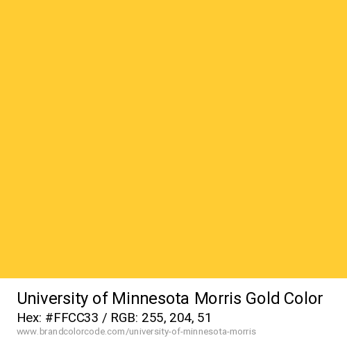 University of Minnesota Morris's Gold color solid image preview