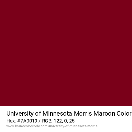 University of Minnesota Morris's Maroon color solid image preview