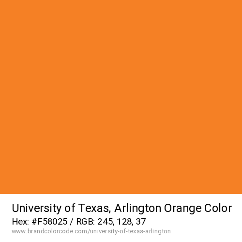 University of Texas, Arlington's Orange color solid image preview