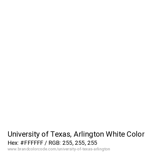 University of Texas, Arlington's White color solid image preview