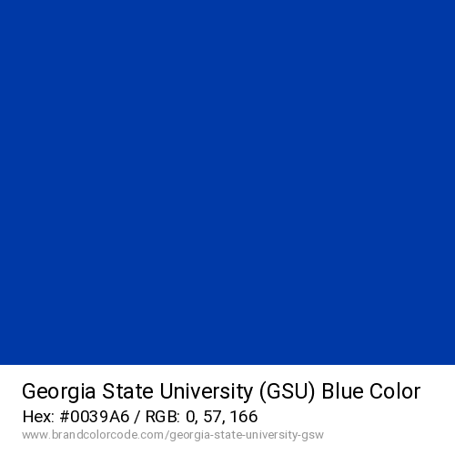 Georgia State University (GSU)'s Blue color solid image preview