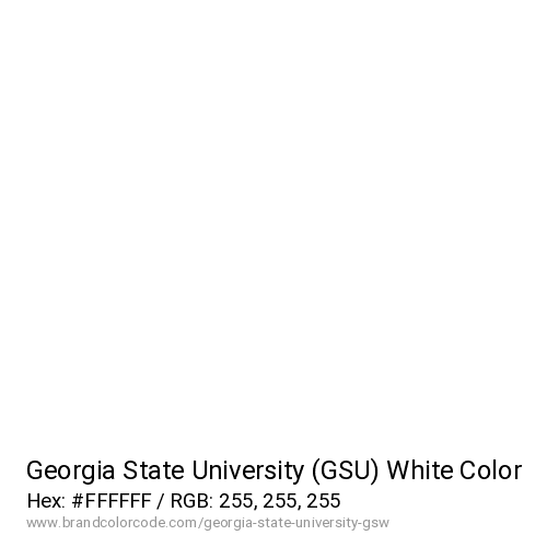 Georgia State University (GSU)'s White color solid image preview