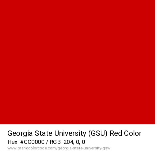 Georgia State University (GSU)'s Red color solid image preview