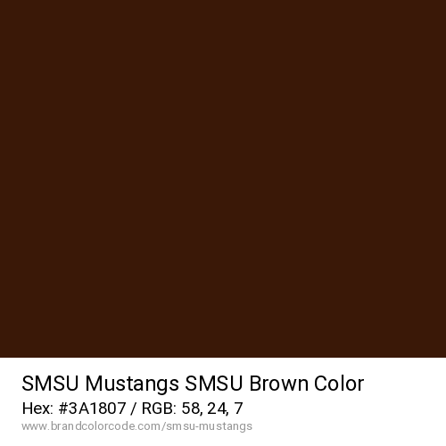 SMSU Mustangs's SMSU Brown color solid image preview