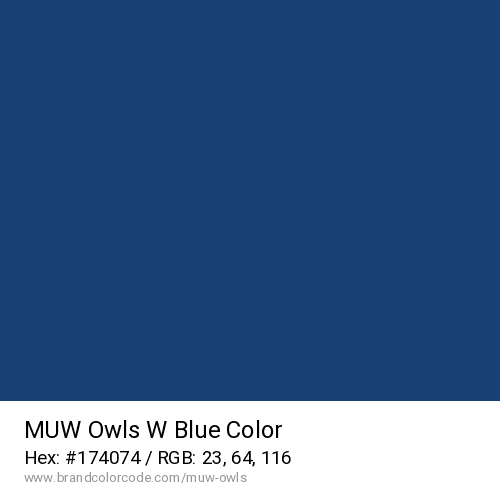 MUW Owls's W Blue color solid image preview