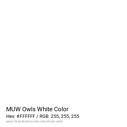 MUW Owls's White color solid image preview