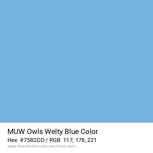 MUW Owls's Welty Blue color solid image preview