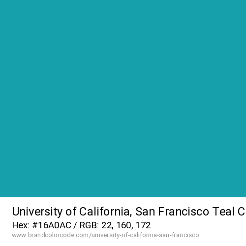 University of California, San Francisco's Teal color solid image preview