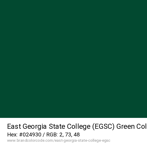 East Georgia State College (EGSC)'s Green color solid image preview