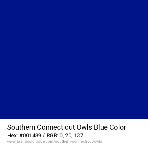 Southern Connecticut Owls's Blue color solid image preview