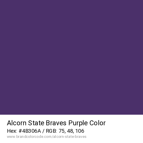 Alcorn State Braves's Purple color solid image preview