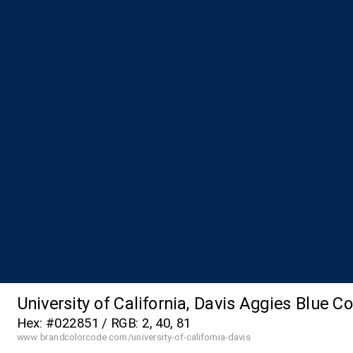 University of California, Davis's Aggies Blue color solid image preview
