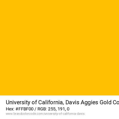 University of California, Davis's Aggies Gold color solid image preview