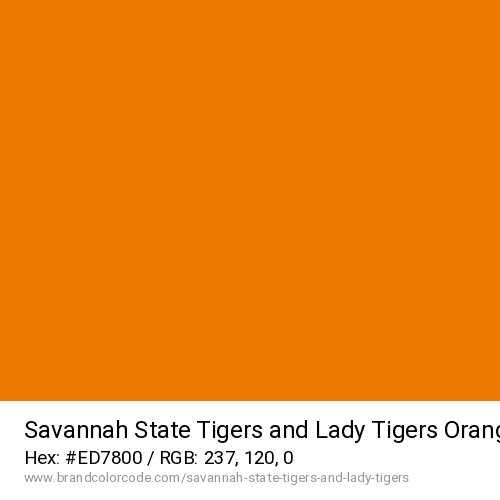 Savannah State Tigers and Lady Tigers's Orange color solid image preview