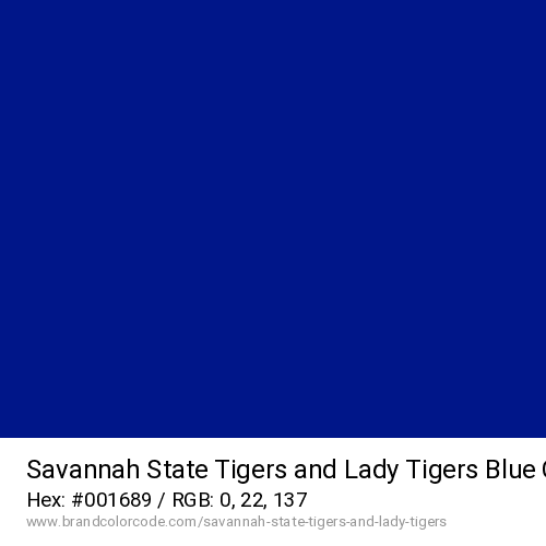 Savannah State Tigers and Lady Tigers's Blue color solid image preview