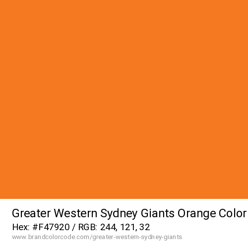 Greater Western Sydney Giants's Orange color solid image preview
