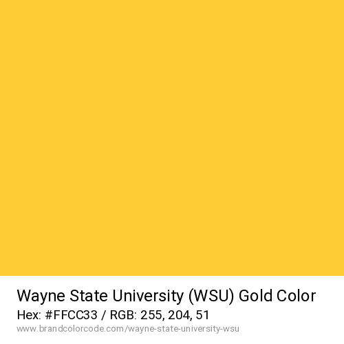 Wayne State University (WSU)'s Gold color solid image preview