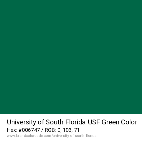 University of South Florida's USF Green color solid image preview