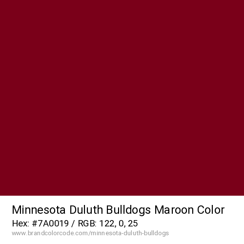 Minnesota Duluth Bulldogs's Maroon color solid image preview