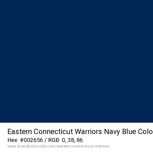 Eastern Connecticut Warriors's Navy Blue color solid image preview