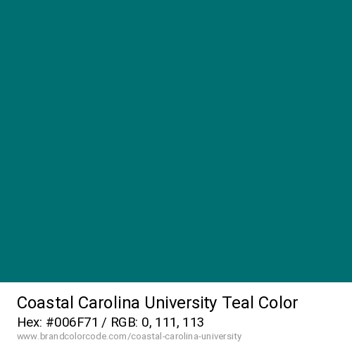 Coastal Carolina University's Teal color solid image preview