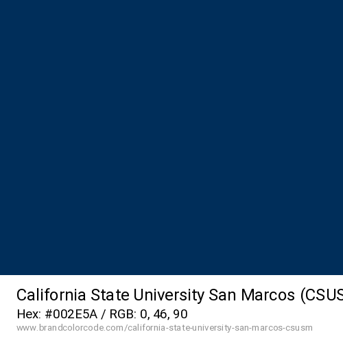 California State University San Marcos (CSUSM)'s University Blue color solid image preview
