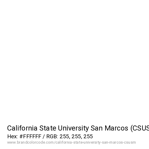 California State University San Marcos (CSUSM)'s White color solid image preview