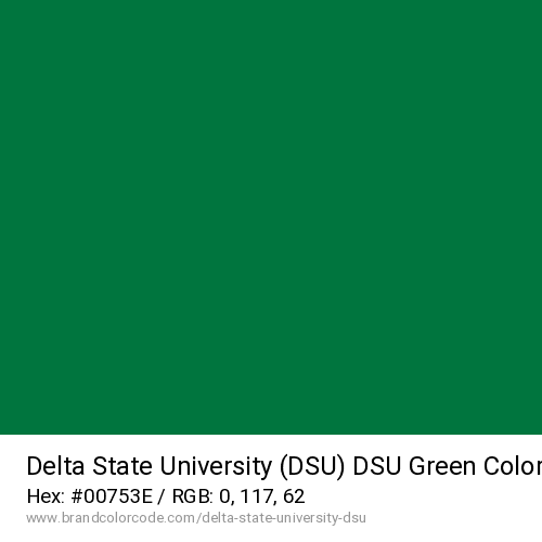 Delta State University (DSU)'s DSU Green color solid image preview