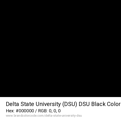 Delta State University (DSU)'s DSU Black color solid image preview
