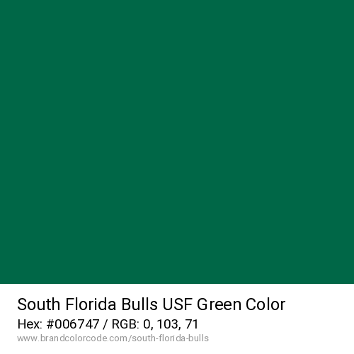 South Florida Bulls's USF Green color solid image preview