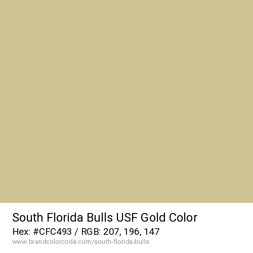 South Florida Bulls's USF Gold color solid image preview