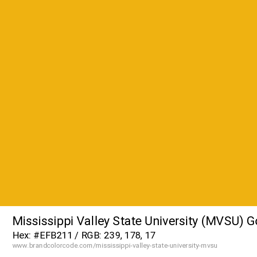 Mississippi Valley State University (MVSU)'s Gold color solid image preview