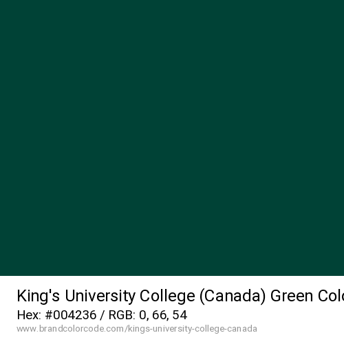 King’s University College (Canada)'s Green color solid image preview