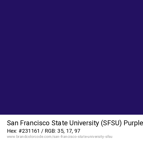 San Francisco State University (SFSU)'s Purple color solid image preview