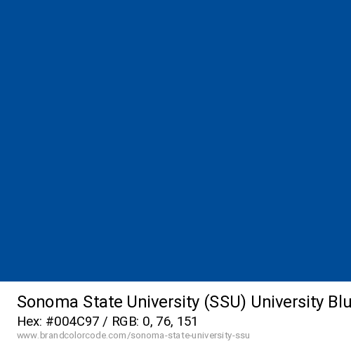 Sonoma State University (SSU)'s University Blue color solid image preview