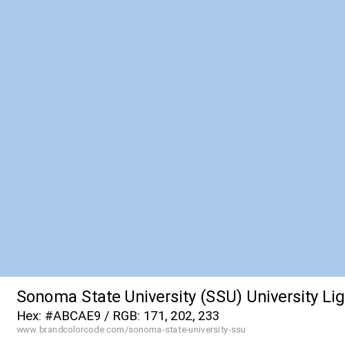 Sonoma State University (SSU)'s University Light Blue color solid image preview
