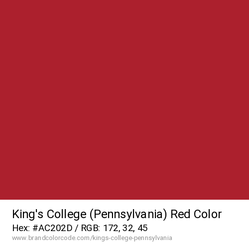 King’s College (Pennsylvania)'s Red color solid image preview