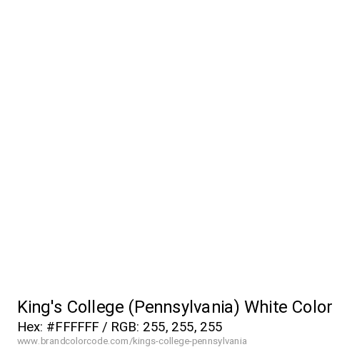 King’s College (Pennsylvania)'s White color solid image preview