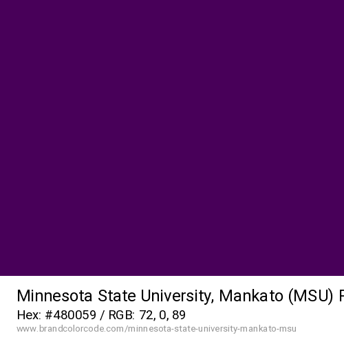 Minnesota State University, Mankato (MSU)'s Purple color solid image preview
