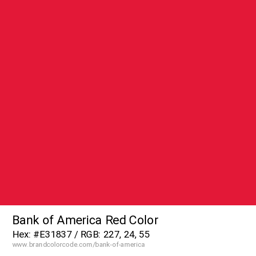Bank of America's Red color solid image preview