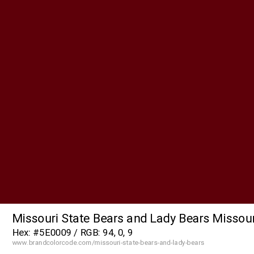 Missouri State Bears and Lady Bears's Missouri State Maroon color solid image preview