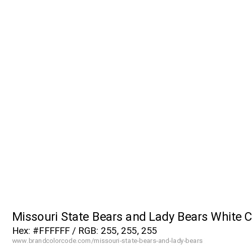 Missouri State Bears and Lady Bears's White color solid image preview