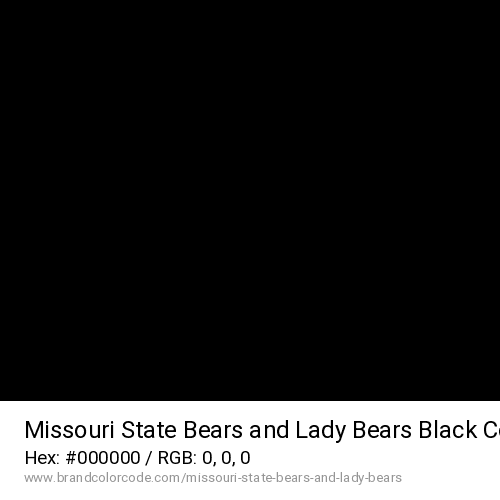 Missouri State Bears and Lady Bears's Black color solid image preview