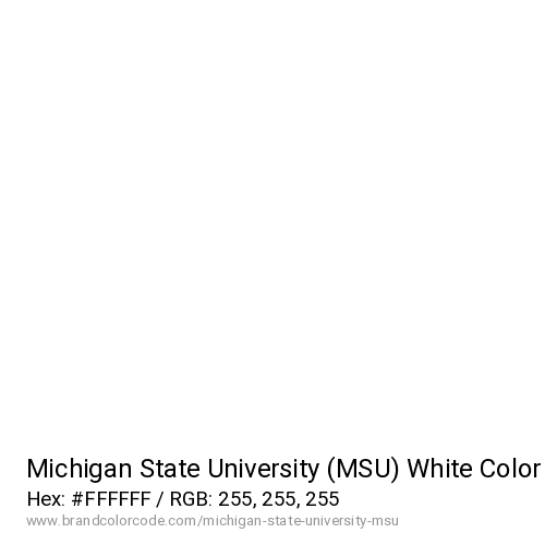 Michigan State University (MSU)'s White color solid image preview